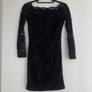 ASOS mini black lace dress